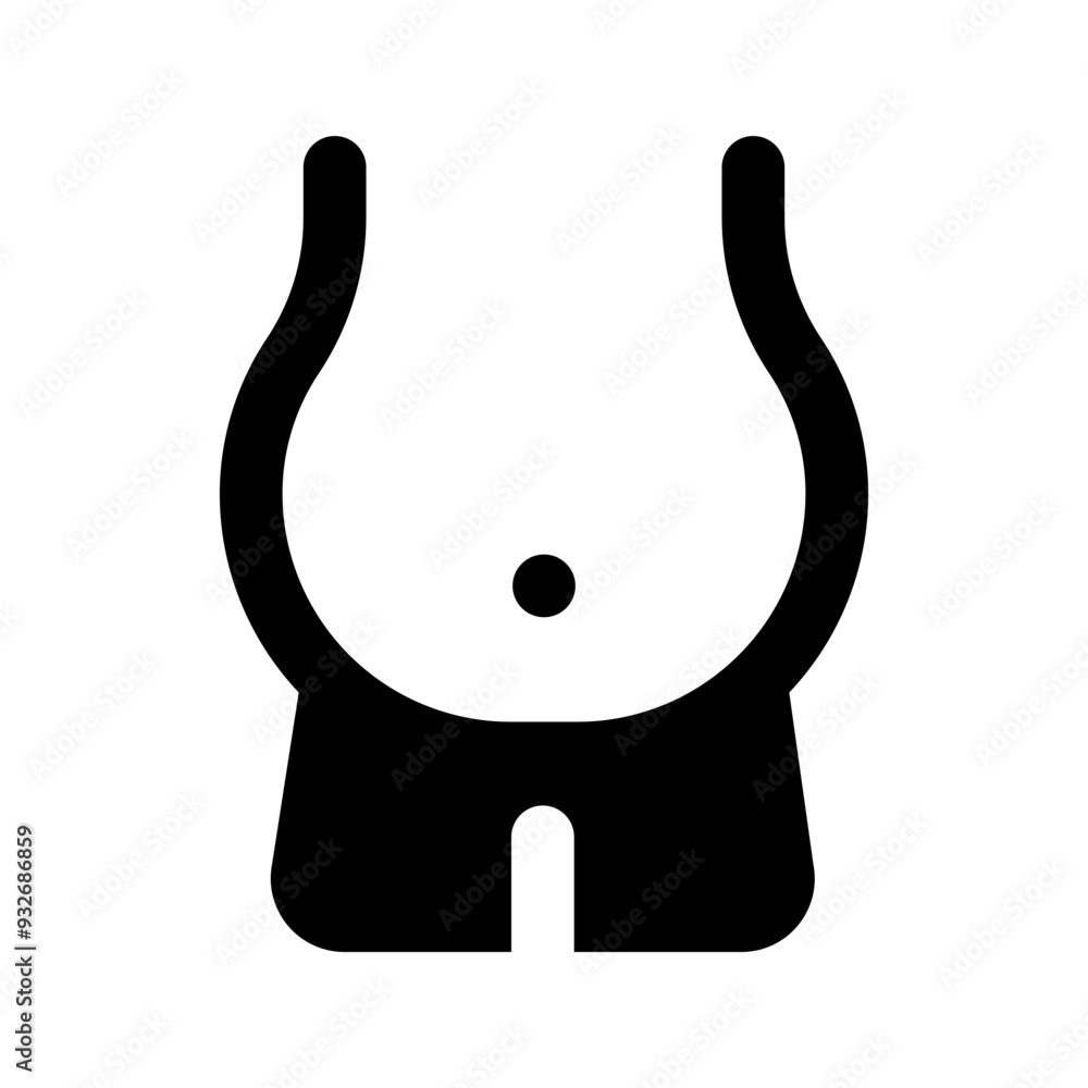 Fototapeta premium obesity glyph icon