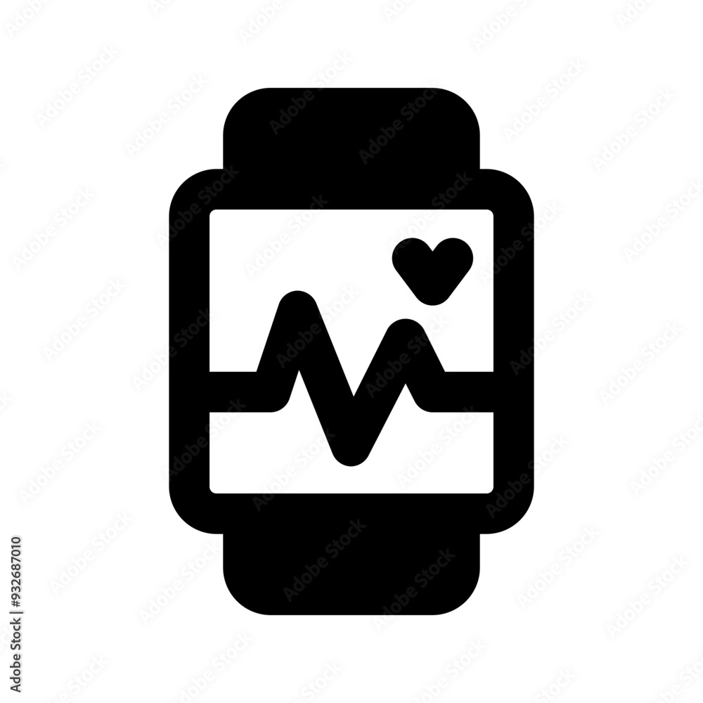 smartwatch glyph icon smartwatch glyph icon