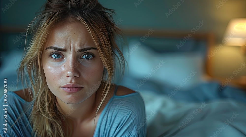 upset mid adult woman,her husband in bed hehind her relationship problems concept upset mid adult woman,her husband in bed hehind her relationship problems concept