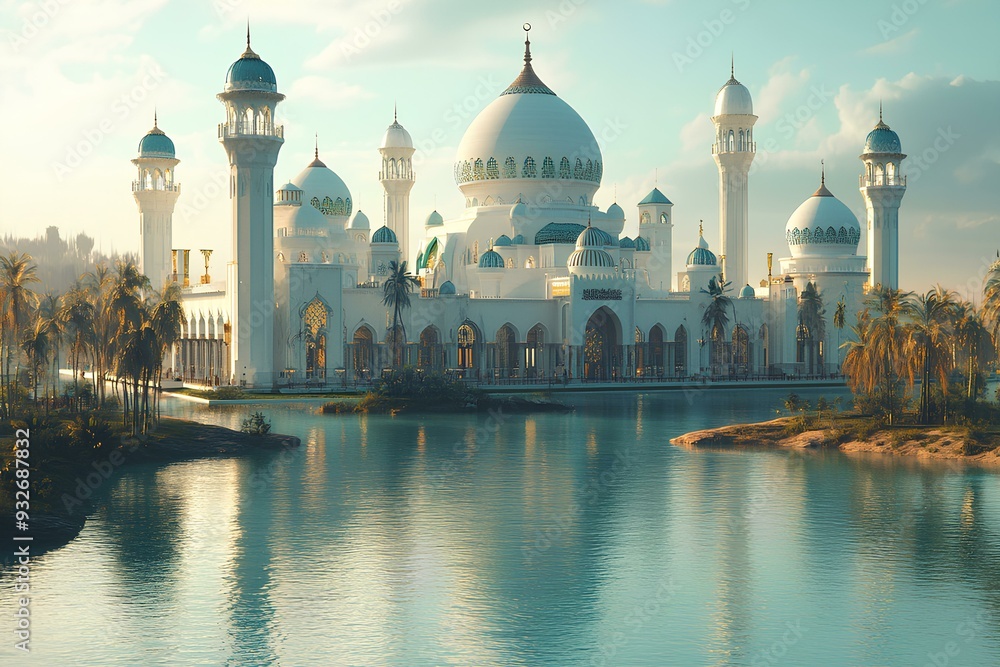 Fototapeta premium the most beautiful mosque in the world.