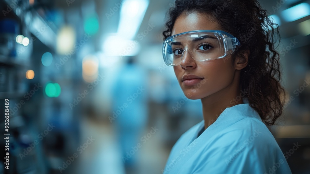 A focused healthcare professional in a clinical setting. A focused healthcare professional in a clinical setting.