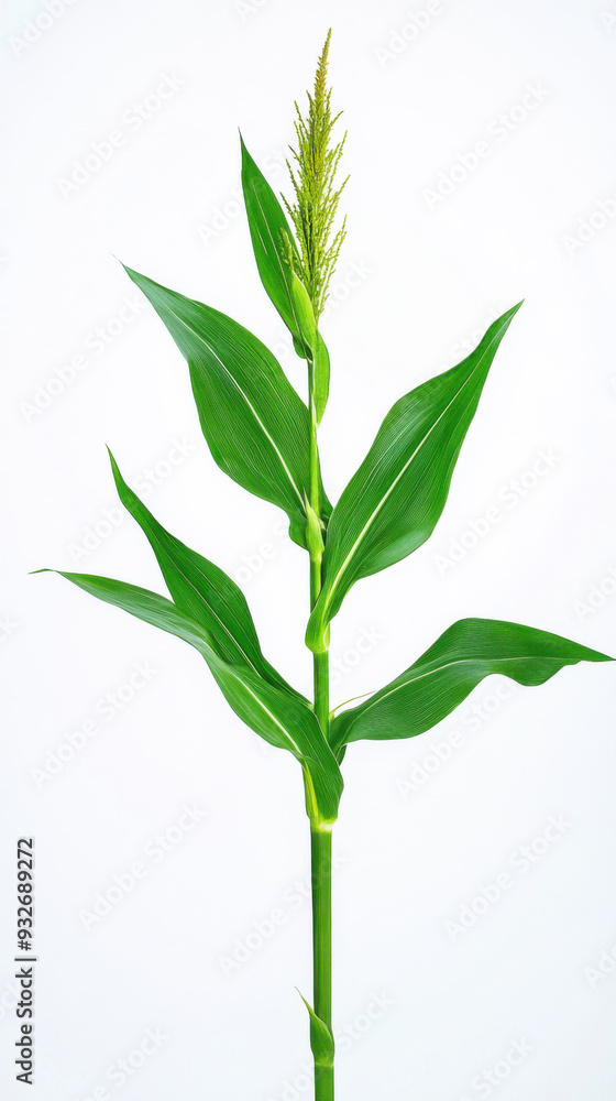 Obraz premium Corn plant isolated on a white background for garden design.