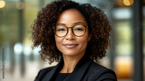 Professional woman with cur...