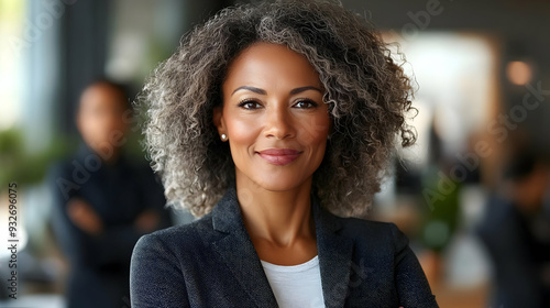 Professional woman with cur...
