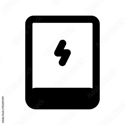 power bank glyph icon