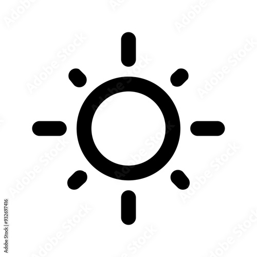 sun glyph icon
