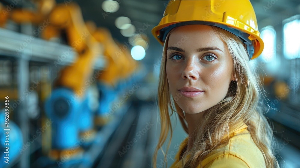 chief engineer,project manager in modern industrial factory,robot arms talking,planning optimization of production chief engineer,project manager in modern industrial factory,robot arms talking,planning optimization of production