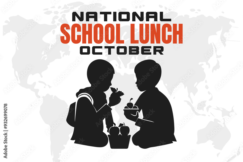 Obraz premium National School Lunch Background School Nutrition Awareness Design