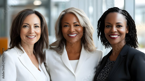 Three professional women sm...