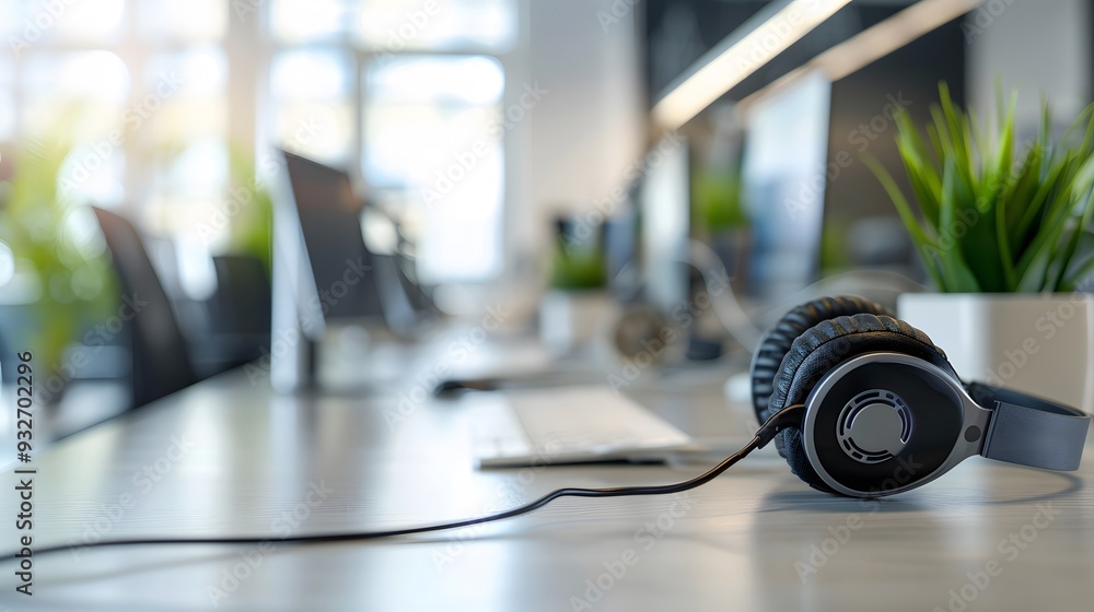 Communication support, call center and customer service help desk. VOIP headset for customer service support (call center) concep. Communication support, call center and customer service help desk. VOIP headset for customer service support (call center) concep.