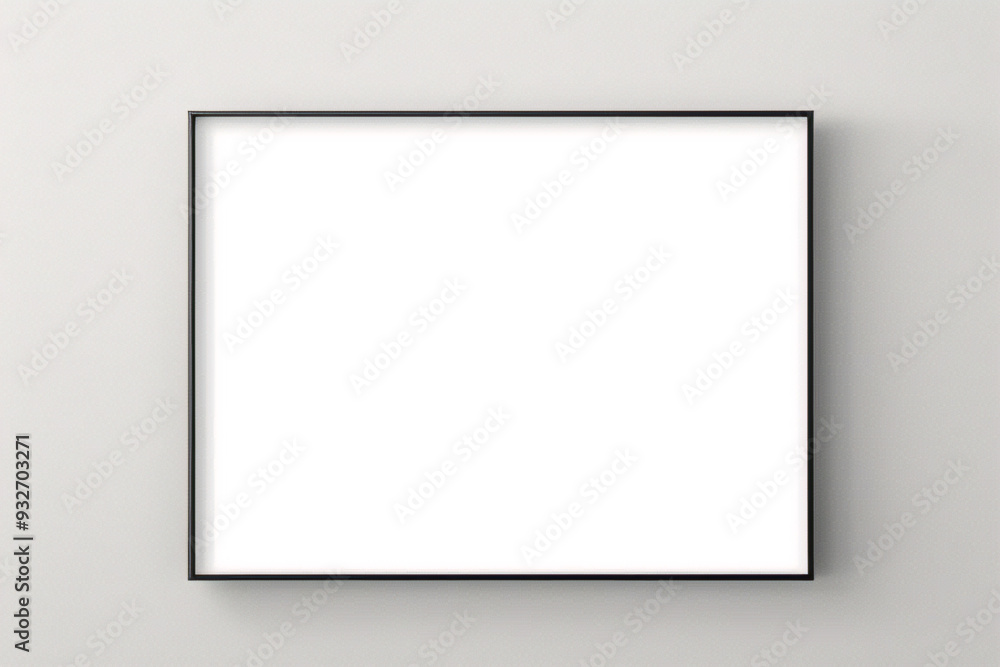 Maqueta de marco de póster de imagen de madera mínima sobre papel tapiz blanco Maqueta de marco de póster de imagen de madera mínima sobre papel tapiz blanco