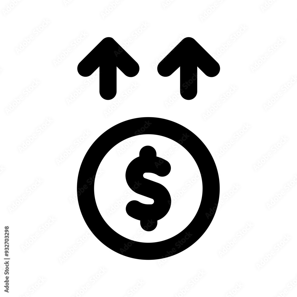 growth glyph icon growth glyph icon