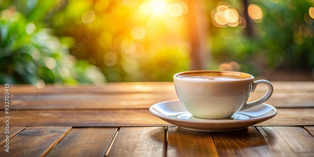 Morning Coffee on Wooden Table with Blurred Background, coffee , table , morning , drink Morning Coffee on Wooden Table with Blurred Background, coffee , table , morning , drink