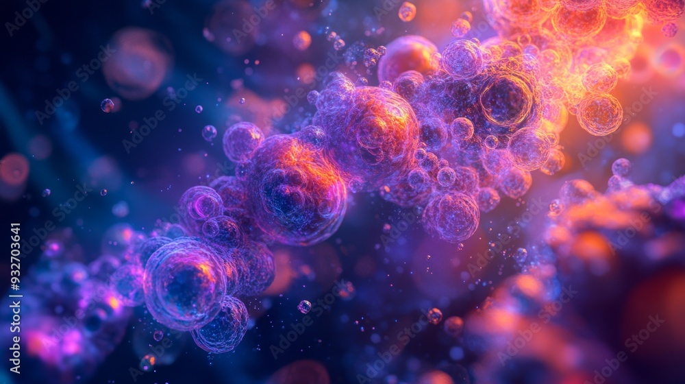Glowing Bubbles Abstract. Glowing Bubbles Abstract.