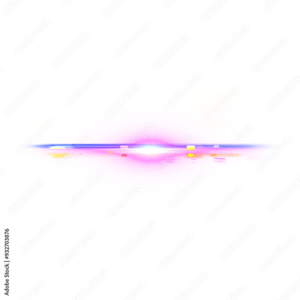 Lens flare light ray effect.