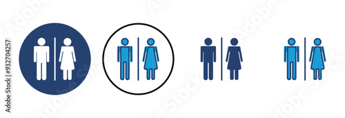 Toilet icon vector. restrooms icon vector. bathroom sign. wc, lavatory