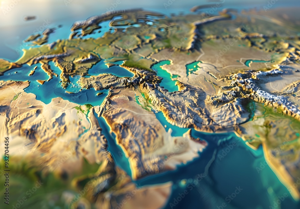3d map of the middle east, accurate topography, high resolution, accurate features, accurate borders, no text or numbers on it, 3d map of the middle east, accurate topography, high resolution, accurate features, accurate borders, no text or numbers on it,