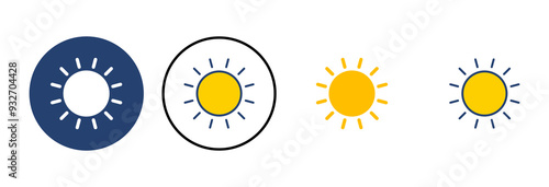 Sun icon vector. Brightness Icon vector photo