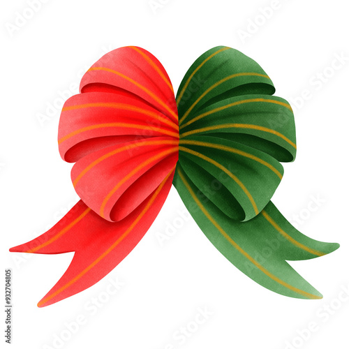 red and green ribbon