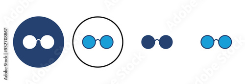 Glasses icon vector. Glasses vector icon