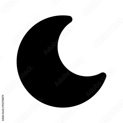moon glyph icon