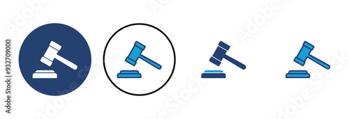 Gavel icon vector. judge gavel icon vector. law icon vector. auction hammer