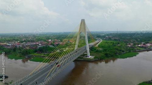 bridge over the siak river riau