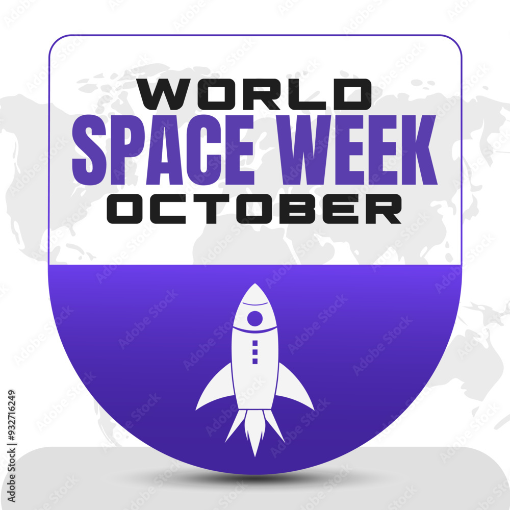 World Space Week Space Exploration and Astronomy Vector Design World Space Week Space Exploration and Astronomy Vector Design