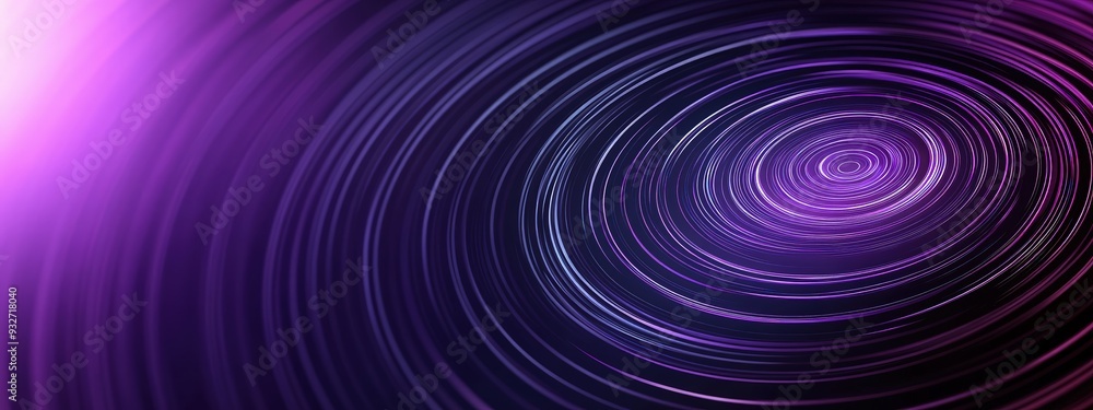Fototapeta premium Concentric circles, neon gradient, abstract waves, low-angle lighting