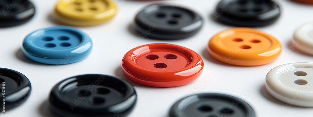 Decorative buttons, on the white background Decorative buttons, on the white background