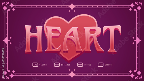 Heart Editable Text Effect