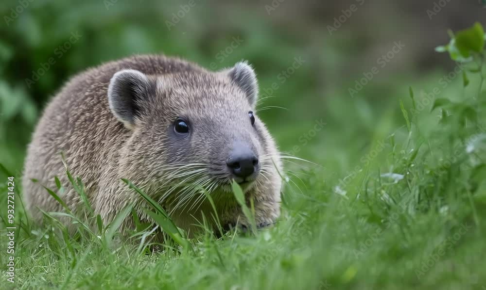 Close-up of a Resting Wombat in Natural Habitat Close-up of a Resting Wombat in Natural Habitat
