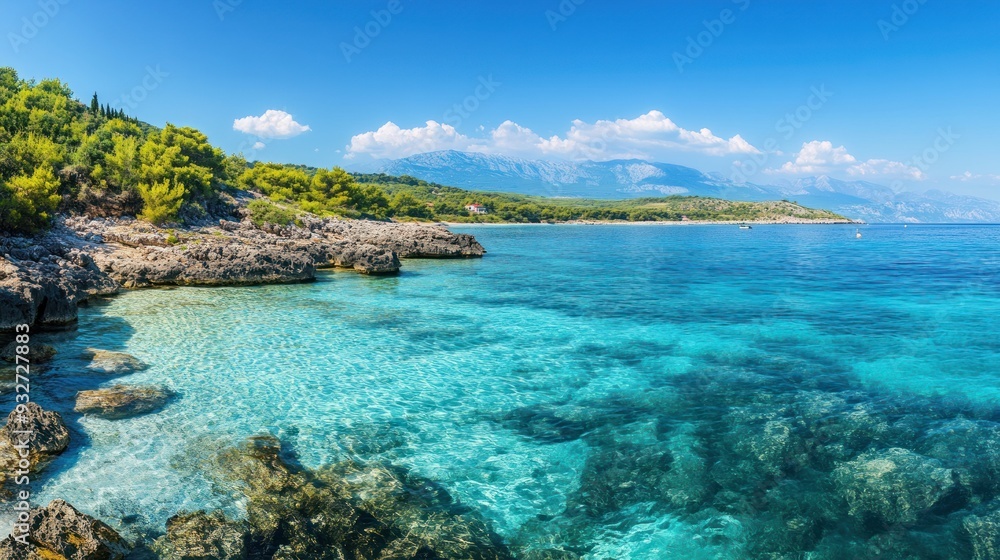Serene Coastline With Crystal Clear Waters Serene Coastline With Crystal Clear Waters