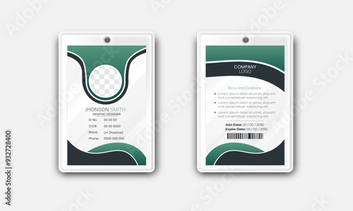 Modern and minimalist id card template. Creative id card design for your company employee