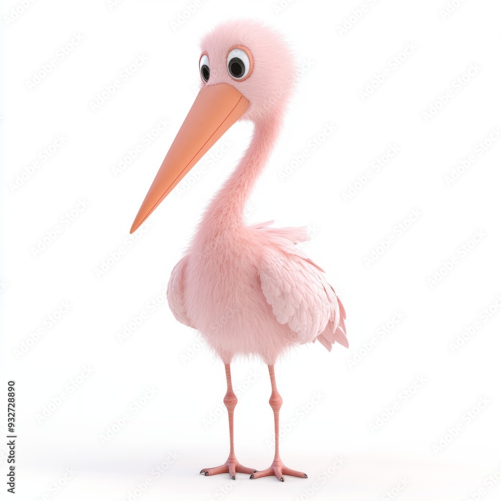 Fototapeta premium Super cute cartoon pattern dress, pink-red.