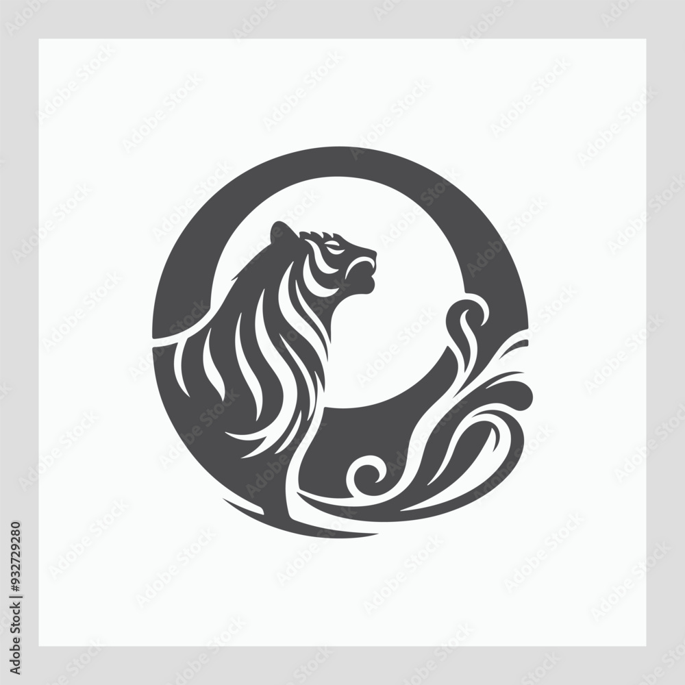Naklejka premium tiger head vector