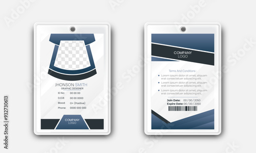 Modern and minimalist id card template. Creative id card design for your company employee