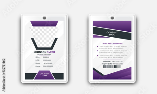 Modern and minimalist id card template. Creative id card design for your company employee