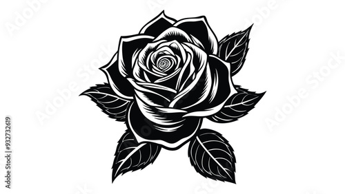 rose flower  vector illustration on white background

