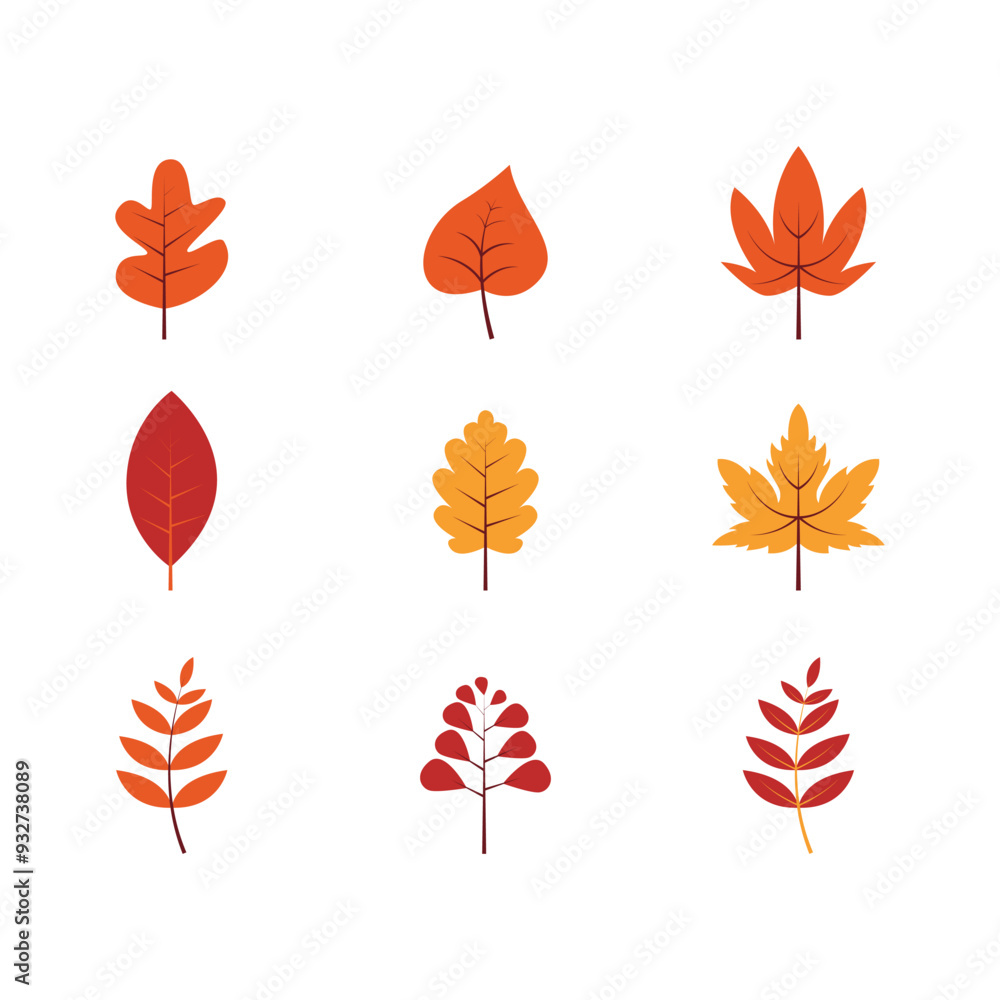 autumn leaves fall icon vector design template autumn leaves fall icon vector design template