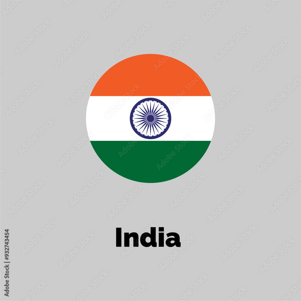 Obraz premium India flag design vector illustration on a gray background for graphic and web design.