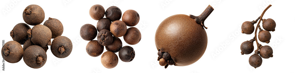 Collection of exotic brown fruits, showcasing their unique shapes and textures. Ideal for food and nature concepts. Collection of exotic brown fruits, showcasing their unique shapes and textures. Ideal for food and nature concepts.