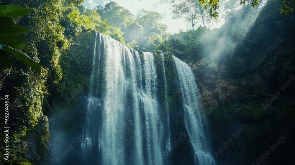 Waterfall in Tropical Rainforest Waterfall in Tropical Rainforest