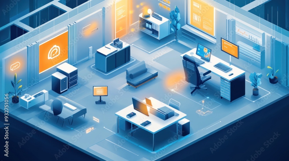 Modern Tech Office - Innovation and Productivity Modern Tech Office - Innovation and Productivity