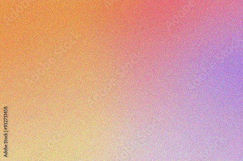 Yellow orange blue purple pastel color blurry and grain abstract gradient background texture. artistic illustration of the trendy colorful decoration. a design element for wallpaper.