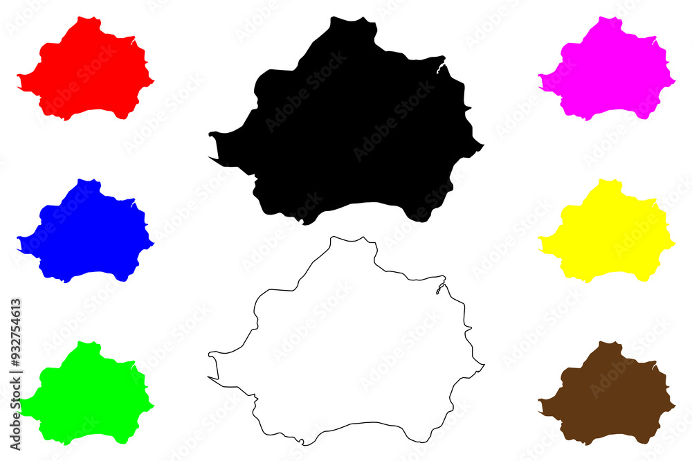 Kutahya (Provinces of the Republic of Turkey) map vector illustration, scribble sketch Kütahya ili map Kutahya (Provinces of the Republic of Turkey) map vector illustration, scribble sketch Kütahya ili map