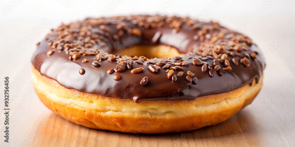 Chocolate donut in full depth of field Chocolate donut in full depth of field