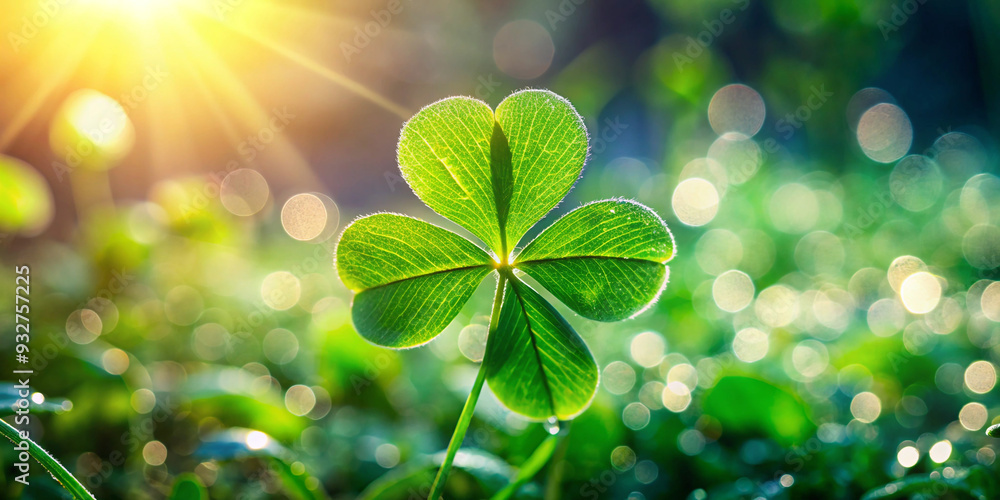 Clover as St. Patrick's Day symbol in full depth of field Clover as St. Patrick's Day symbol in full depth of field