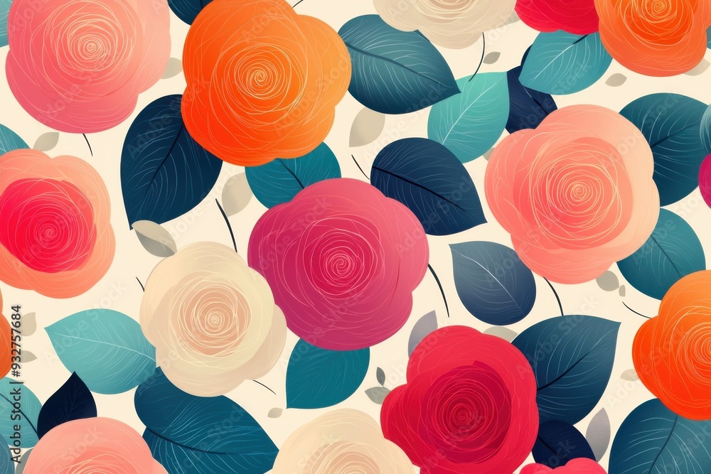 A vibrant pattern of colorful flowers arranged beautifully on a soft background, perfect for spring and floral-themed designs. A vibrant pattern of colorful flowers arranged beautifully on a soft background, perfect for spring and floral-themed designs.