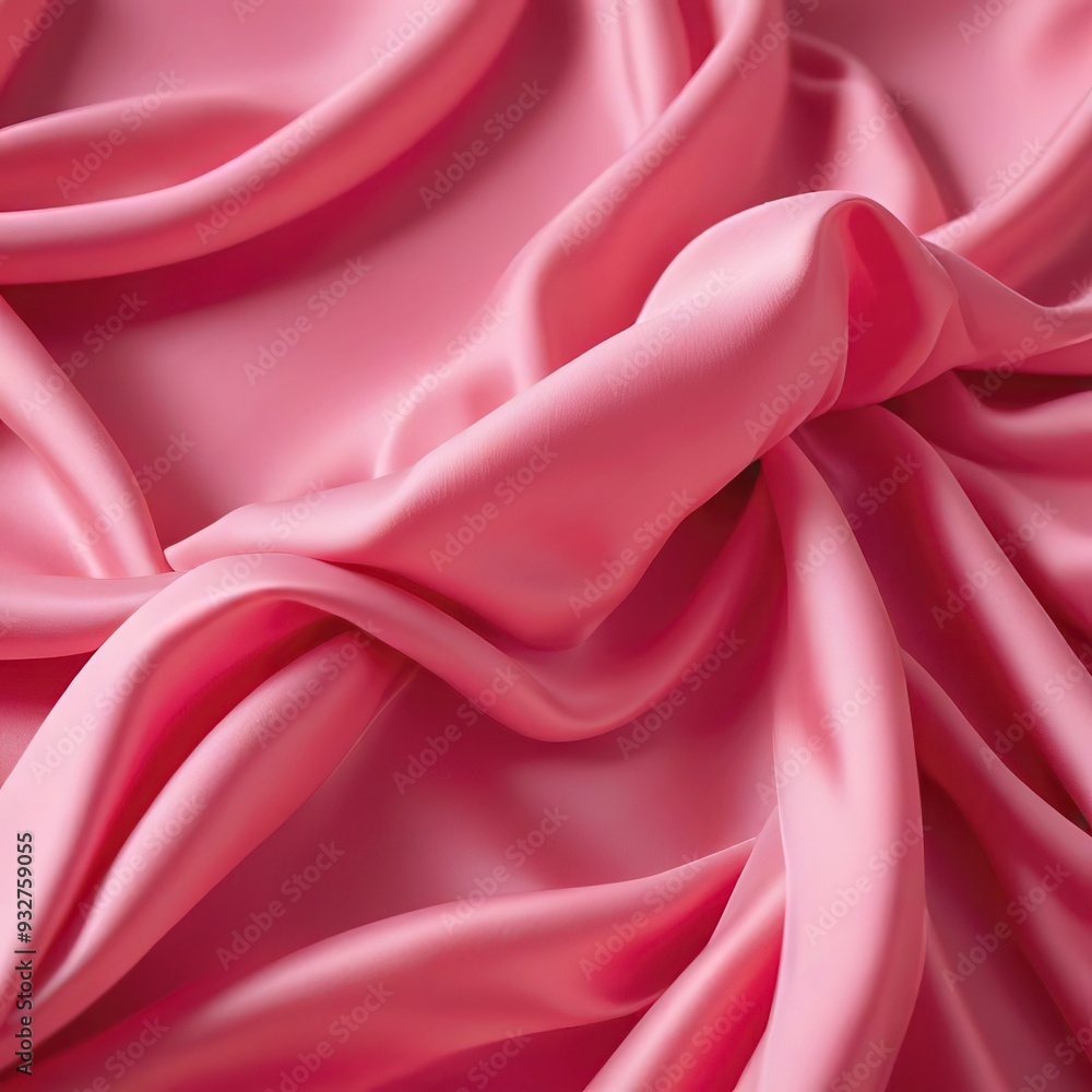 Fototapeta premium A close-up photo of a stunning vibrant pink fabric